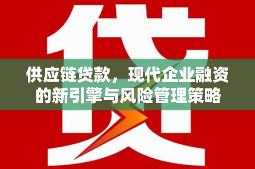 罗城供应链贷款，现代企业融资的新引擎与风险管理策略