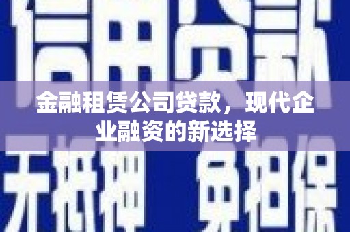 罗城金融租赁公司贷款，现代企业融资的新选择